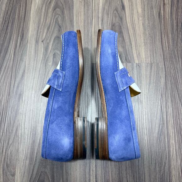 NIB J.M. Weston 180 Blue & White Penny Loafers Size 9US / 8UK main image 5